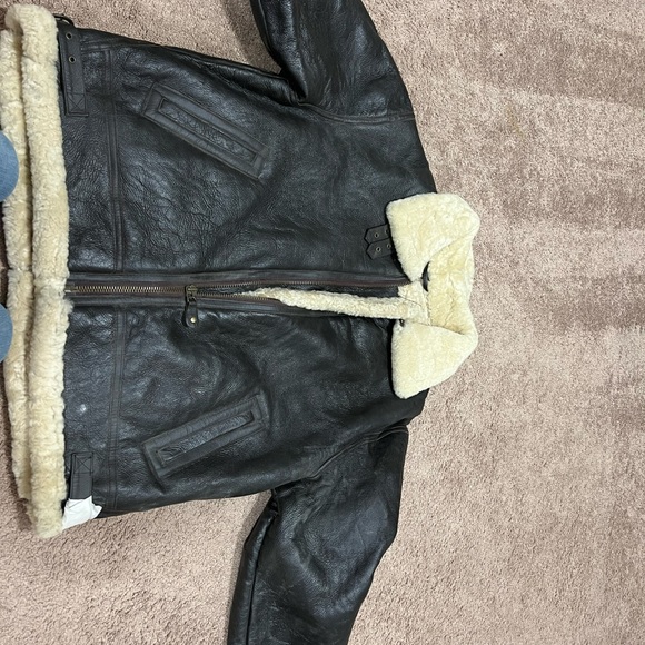 2 brand new leather bomber jackets.  Worn 1 time PRICE LISTED IS PER JACKET. - Picture 5 of 10